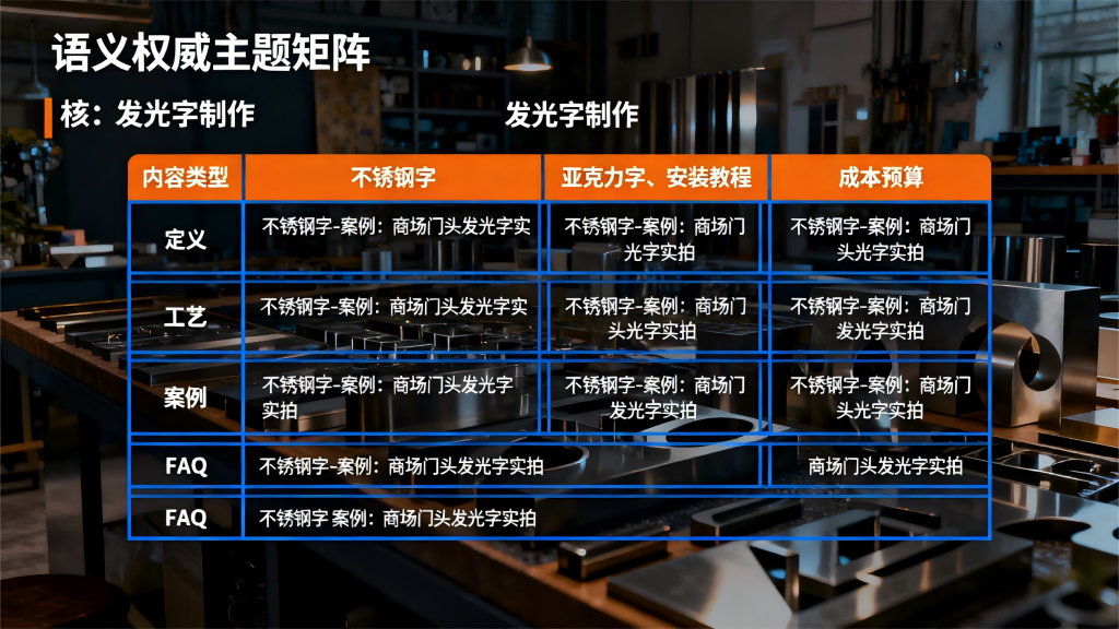 语义权威主题矩阵案例